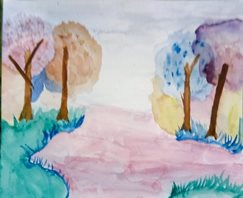 Paysage( aquarelle)