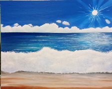 Bleu du ciel(Huile sur toile)