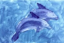 Dauphins(Acrylique)