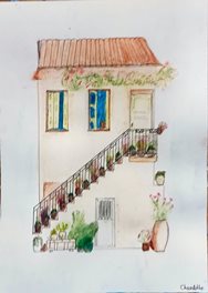 Maison3(Craies aquarelles)