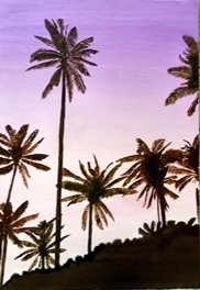 Palmiers(Huile sur toile)