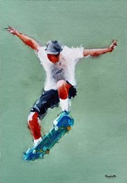 Surfeur.(Huile sur toile)