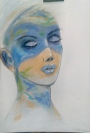 Portrait (pastel sec)