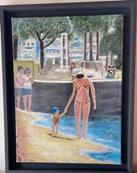  A la plage(huile)