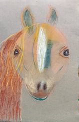  Tête cheval(pastel sec)