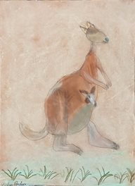 Kangourou(pastel sec) 