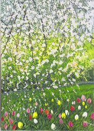 Champ de tulipes(huile)