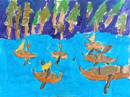 Bateaux( acrylique)